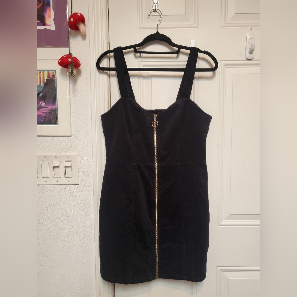 Material Girl Corduroy Zip Up Dress